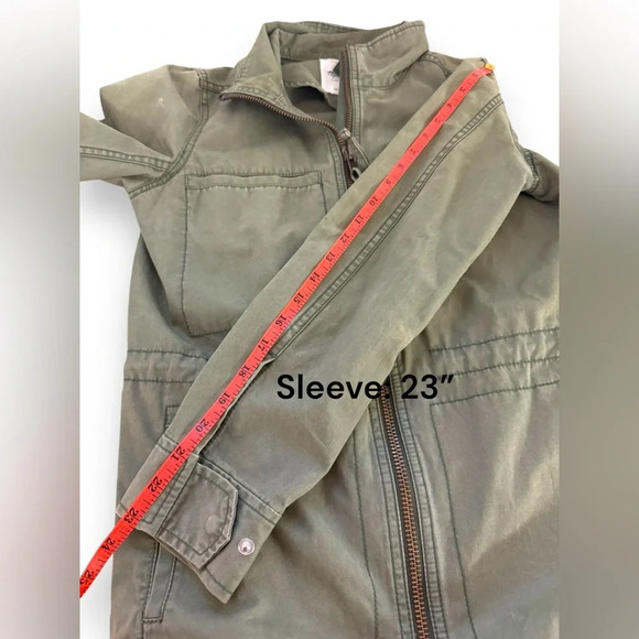 Madewell Cotton Full Zip Green Cargo Military Utility Jacket Size Small EUC - Picture 8 of 9